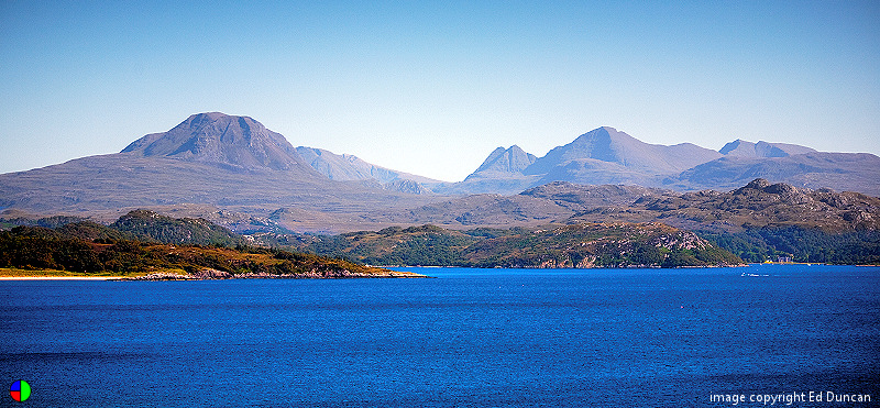 Strathlene is situated on a hillside overlooking Loch Gairloch and The Torridon Mountains